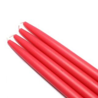 Zest Candle 10 in. Ruby Red Taper Candles (12 Set) CEZ 027