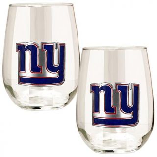 Officially Licensed NFL 2 piece Stemless Wine Glass Set   New York Giants   7797028