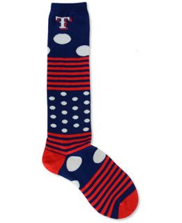 For Bare Feet Texas Rangers Dots and Stripes 538 Socks   Sports Fan