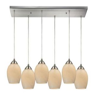 Titan Lighting Favela 6 Light Satin Nickel Ceiling Mount Pendant TN 8110