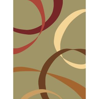 Rugs America Torino Ribbons Light Green Rectangular Indoor Woven Area Rug (Common 8 x 10; Actual 94 in W x 130 in L)