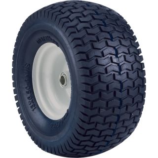 Marathon Tires Flat Free Tire — 15in. x 6.50-6in. Turf  Flat Free Lawn Mower Wheels