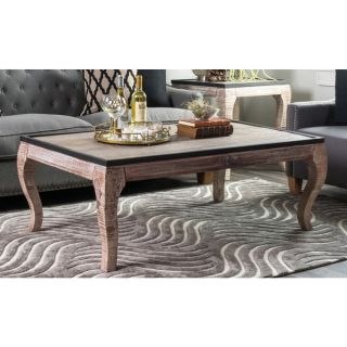 Kosas Home Cosmo Wood with Iron Trim Coffee Table   Shopping
