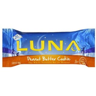 LUNA Peanut Butter Cookie Nutrition Bars, 1.69 oz (Pack of 15)