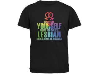 Always Be Yourself Lesbian Black Adult T Shirt
