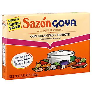 Sazon Goya  Coriander & Annatto Seasoning, Jumbo Pak, 6.33 oz (180 g)