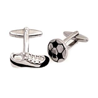 Selini Soccer Cleats and Ball Novelty Cufflinks   Jewelry   Mens