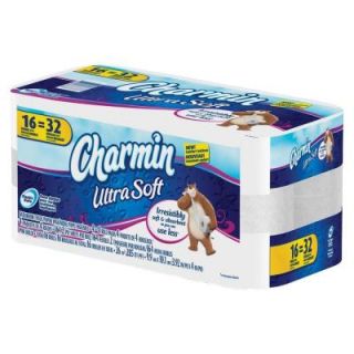 Charmin 4.25 in. x 4 in. Ultra Soft Bath Tissue 2 Ply (164 Sheets per Roll 16 Roll) PAG86783