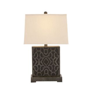 Woodland Imports Abstract 27 H Table Lamp with Empire Shade