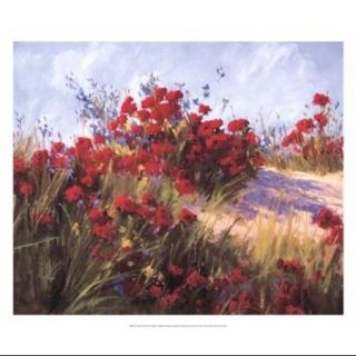 Red Poppies and Wild Flowers Poster Print by Brigitte Curt (24 x 22)