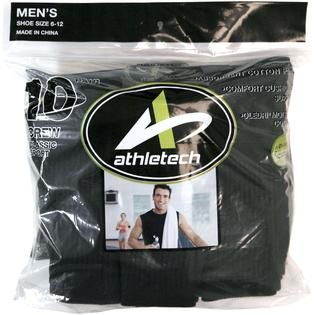Athletech   Mens 10 Pair Classic Sport Crew Socks