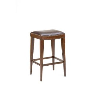 Hillsdale Furniture Riverton 31 in. Backless Bar Stool with Brown Vinyl Seat in Rustic Cherry 4659 830
