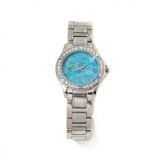 Colleen Lopez "Color Crave" Gemstone Dial Crystal Bezel Bracelet Watch   8006714