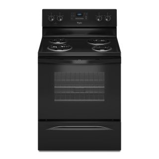 Whirlpool Freestanding 4.8 cu ft Self Cleaning Electric Range (Black) (Common 30 in; Actual 29.87 in)