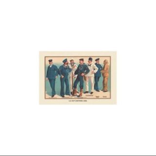 U.S. Navy Uniforms 1899 #2 Print (Canvas Giclee 12x18)