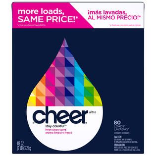 Cheer Ultra Fresh Clean Scent 80 Loads Powder Laundry Detergent 80 CT