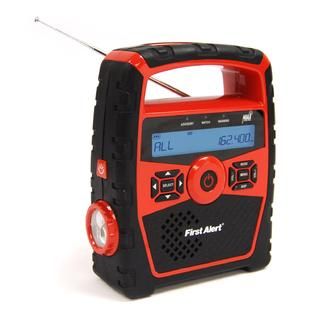 First Alert Portable AM/FM Weather Band Clock Radio w/Weather Alert