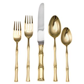 Ricci Argentieri Bamboo D'oro 20 Piece Flatware Set