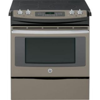 GE 4.4 cu. ft. Slide In Electric Range with Self Cleaning Convection Oven in Slate JS750EFES