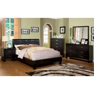 Furniture of America Adrano 2 Piece Cal King size Bed and Night Stand