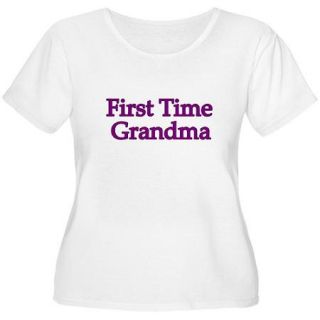  Women's Plus Size First Time Grandma T Shirt