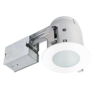 Globe Electric 4.5 in. White Recessed Circular Shower Lighting Kit 90663