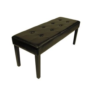 Tomas Brown Faux Leather Bench