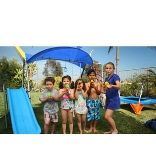 Ironkids  Premier 550 Fitness Playground Swing Set with Rope Climb and