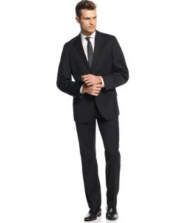 Kenneth Cole Reaction Black Tonal Stripe Suit Slim Fit