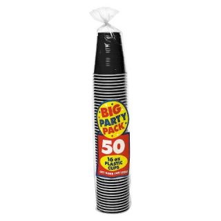 Black Big Party Pack 16oz Plastic Cups   50 count