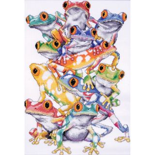 Frog Pile Counted Cross Stitch Kit11inX16in 14 Count   17643681