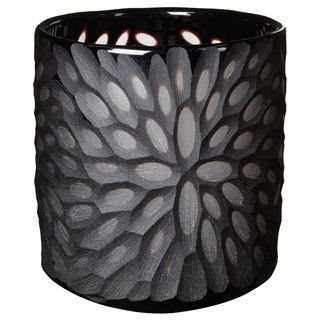 Mango Wood Black Deco Globe Vase (Thailand)   13319660  