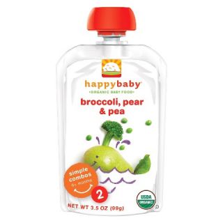 Happy Baby Organic Baby Food Stage 2   Broccoli, Pear & Peas (8 Pack