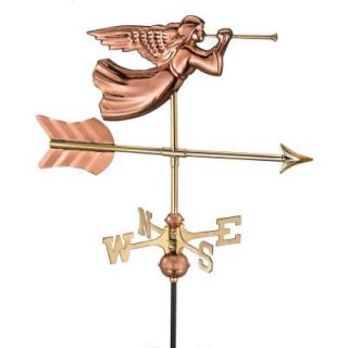 Good Directions Polished Copper Angel Garden Weathervane with Roof Mount 819PR