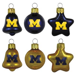 NCAA Michigan Wolverines Home and Away Glass Ornaments   15832067