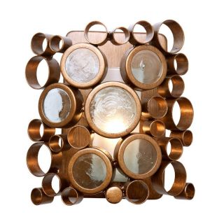 Varaluz Fascination 7.5 in W 1 Light Hammered Ore Hardwired Wall Sconce