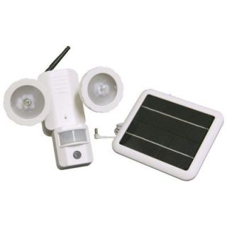 XEPA 600 Lumen Outdoor White Solar Powered LED Light with 320 TVL Wireless Camera PSD3E