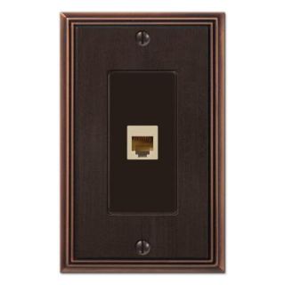Creative Accents Metro Line 1 Phone Wall Plate   Antique Bronze DISCONTINUED 3117AZSPJ