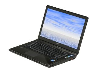 SONY Laptop VAIO CW Series VPCCW13FX/B Intel Core 2 Duo T6600 (2.20 GHz) 4 GB Memory 320 GB HDD NVIDIA GeForce G210M 14.0" Windows 7 Home Premium 64 bit
