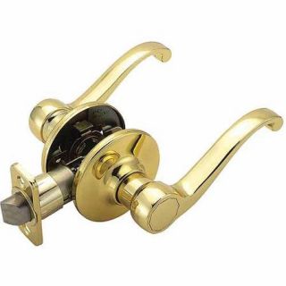 Design House 740357 Scroll 2 Way Latch Passage Door Handle, Polished Brass Finish