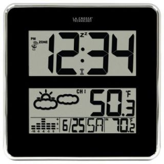 La Crosse Technology Atomic Digital Wall Clock with Weather Forecast 512B 811
