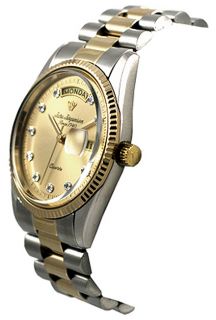 Jules Jurgensen Mens Rolex Style Diamond Watch  