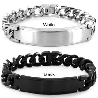 Crucible Stainless Steel Cuban Chain Bracelet   8.5 inches (11 mm)