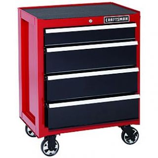 Craftsman 26 in. 4 Drawer Heavy Duty Ball Bearing Rolling Cabinet