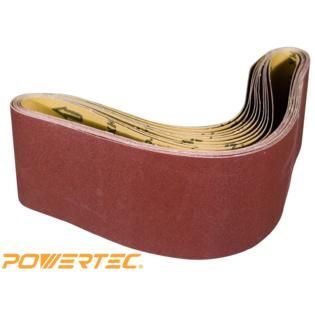 Powertec 110180 6 Inch x 48 Inch 100 Grit Aluminum Oxide Sanding Belt