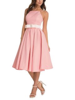 Chi Chi London Strappy Fit & Flare Prom Dress Pink
