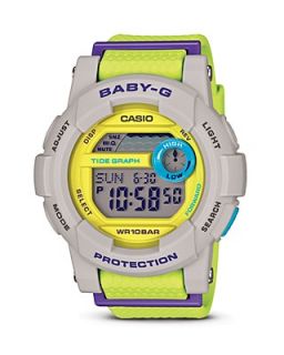 Baby G White & Green Digital Watch, 49.3mm