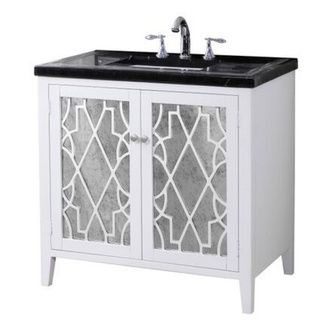 Crawford & Burke Evelyn Vanity Base with Mosaic Top and Sink