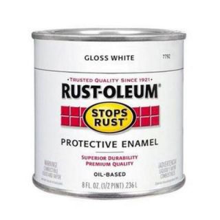 Rust Oleum Stops Rust 8 oz. Gloss White Protective Enamel Paint 7792730
