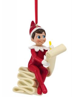 Department 56 Elf Checking the List Ornament   Holiday Lane   For The